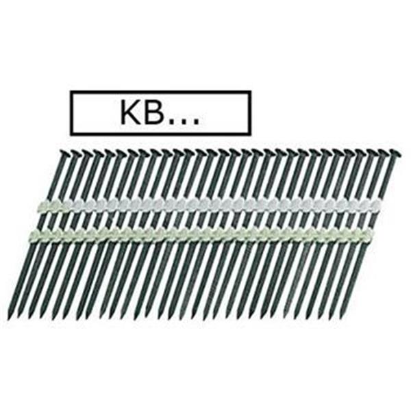 Bostitch KB380SP130 - Hřebík kroucený 3,8 x 130 mm spojený plastem v pruzích, úhel 21°, balení 14,5kg / 1288ks