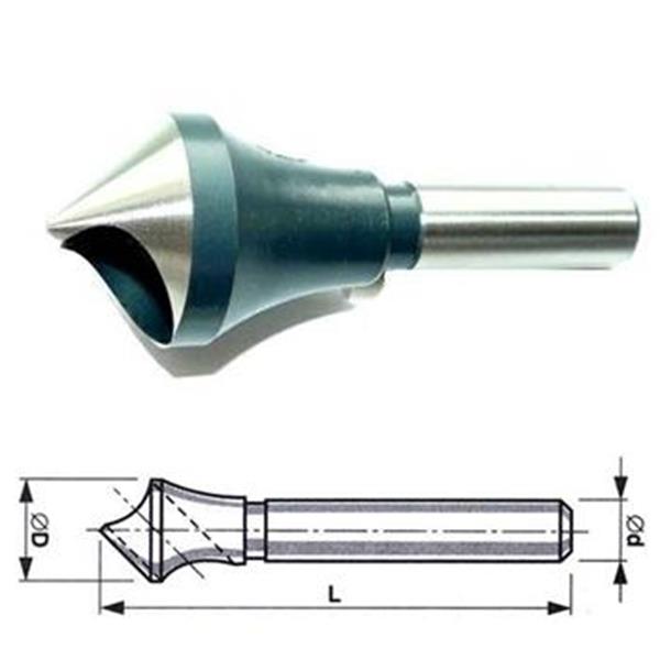 Bučovice Tools 742005 - Záhlubník pr. 2-5mm odjehlovací 90°, válcová stopka pr. 6mm