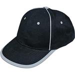Čepice, kšiltovka baseballová s reflexním proužkem, RIOM, černá, (vel.uni)