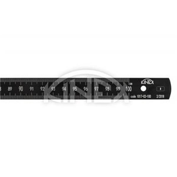 Kinex 1017-02-050 - Měřítko ploché 500x15x0,5mm ohebné černé BLACK COAT, ocelové, popis laserem, tř.přesnosti II, ČSN 251124