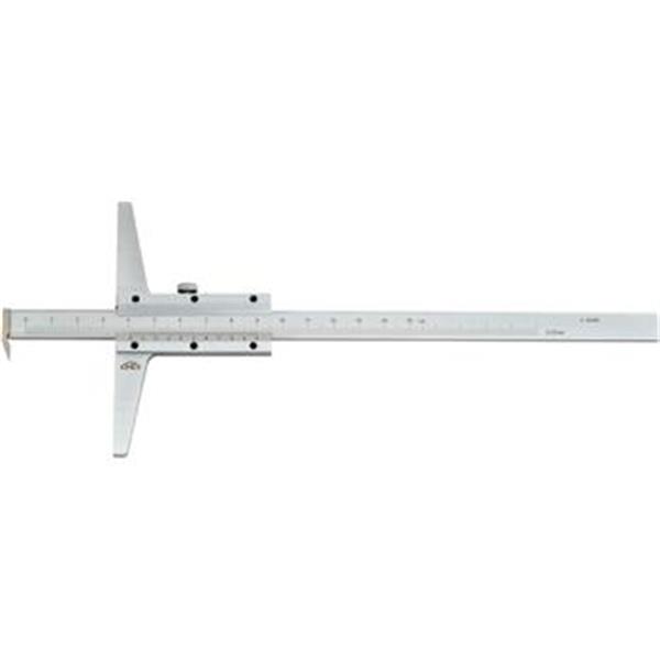 Kinex 2040-02-150 - Hloubkoměr 150mm s nosem, dělení 0,02mm, aretace šroubkem, ČSN 251282, DIN 862