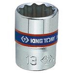King Tony 233004M - Hlavice nástrčná - ořech 1/4", velikost  4,0mm, 12-hranný, chromovaný leštěný, DIN3124, ISO 2725-1