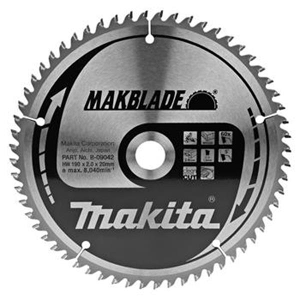 Makita B-09042 - pilový kotouč 190x20 60 Z = old A-86359 =new B-32823