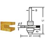 Makita D-48963 - Fréza do dřeva drážkovací kotoučová tl. 3,0 mm s kopírovacím ložiskem