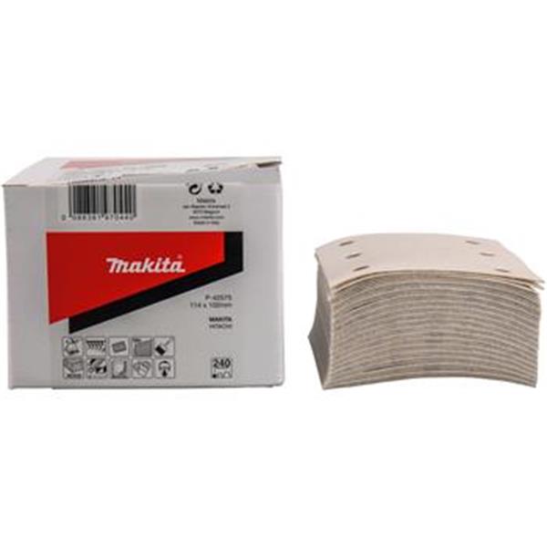 Makita P-42575 - Arch, brusný papír na suchý zip 114 x 102 mm, hrubost 240, 6-děr white (balení 50ks)