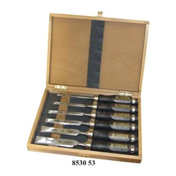 Narex Bystřice 853053 Sada dlát plochých 6-dílná 6-26mm, dřevěná rukojeť černá