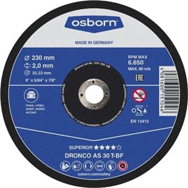 Osborn (Dronco) 1121055100 - Kotouč řezný pr. 125x2,0x22,2mm, na kov, zrno AS 30 T Superior - rovný