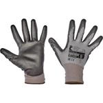 Rukavice pracovní BRAMBLING (vel.7) - povrstvené dlaň a prsty máčené v polyesteru, pro dotykové obrazovky