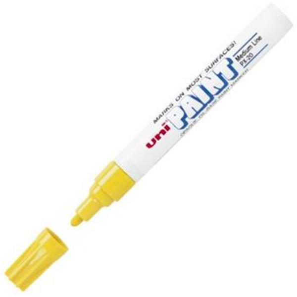 UNIPAINT PX-20 žlutý - Fix popisovací olejový (marker) PX-20(L), žlutý, 2,0mm
