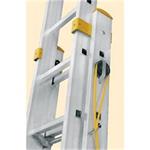 Alve 8816 - Žebřík  8,08m 2-dílný výsuvný rozšířený s lanem, hliníkový AL, 2x16 příček, FORTE