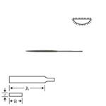 Bahco 2-304-18-2-0 - Pilník jehlový 180mm půlkulatý, sek 2, 34 zubů/palec