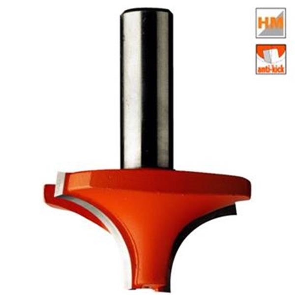 CMT Orange Tools C92708011 - Zaoblovací fréza vydutá na dřevo pr. 28,6x12,7mm HM R=8, stopka 8 mm