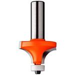 CMT Orange Tools C98050211 - Zaoblovací fréza vydutá na dřevo pr. 25,4x12,7mm, R=6,35 na CORIAN s Delrin ložiskem, stopka 12 mm