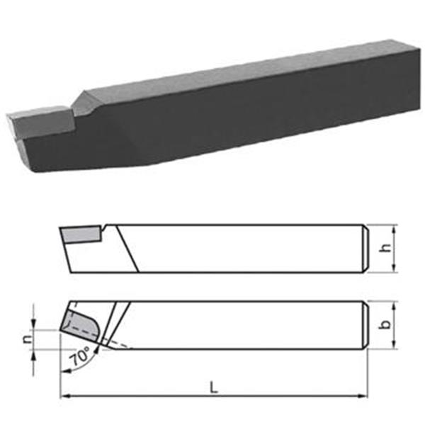 DENAS 223710-12x12-U30 - Nůž soustružnický 12x12x100mm ubírací přímý pravý U30 (M20), DIN 4971