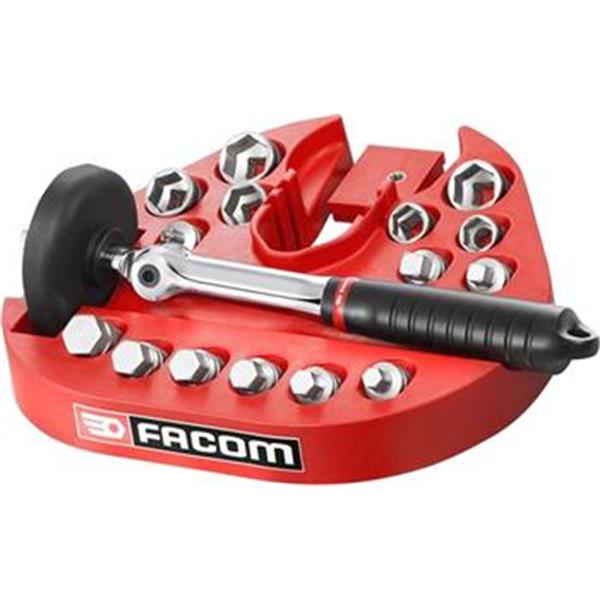 Facom D.48-KITPB - Sada magnetických ořechů, bitů, klíčů na vypouštění oleje 16-dílná