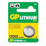 GP CR2025 - Baterie 3 V/150 mAh, průměr 20 x 2,5 mm  knoflíková