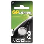 GP CR2032 - Baterie 3 V/220 mAh, průměr 20 x 3,2 mm  knoflíková