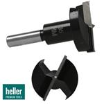Heller 10705 1 - Vrták do dřeva, sukovník pr. 25 x 60 mm, stopka 9,5 mm, HM tvrdokov, 0790 HINGE HOLE BITS