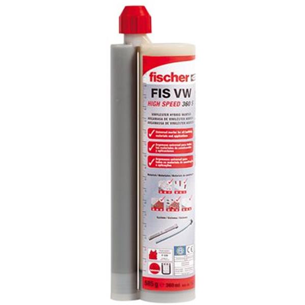 Fischer 043997 - Chemická malta 360ml, vynilesterová FIS VW 360 HIGH SPEED, 1x kartuše, 2x směšovač