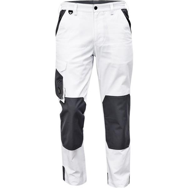 Kalhoty pracovní do pasu CREMORNE (vel.46) montérkové, barva bílo - šedo - červená