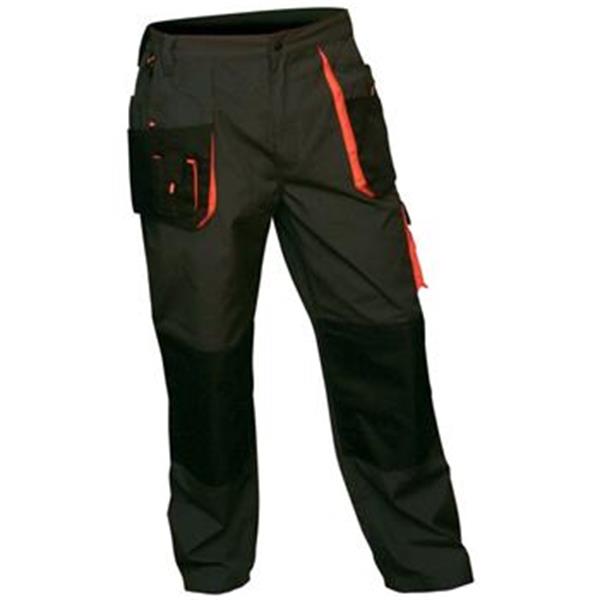 Kalhoty pracovní do pasu EMERTON (vel.52) šedo - oranžová, montérkové