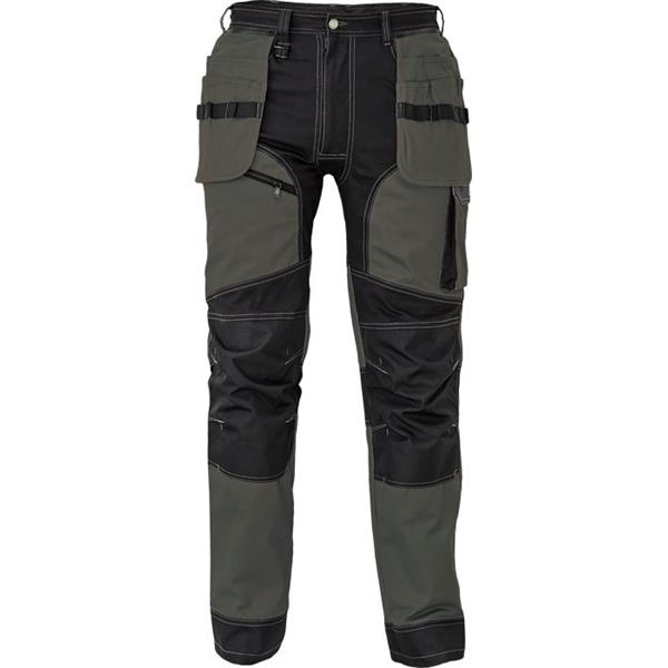 Kalhoty pracovní do pasu KEILOR (vel.56), montérkové, elastické, zelená - olivová