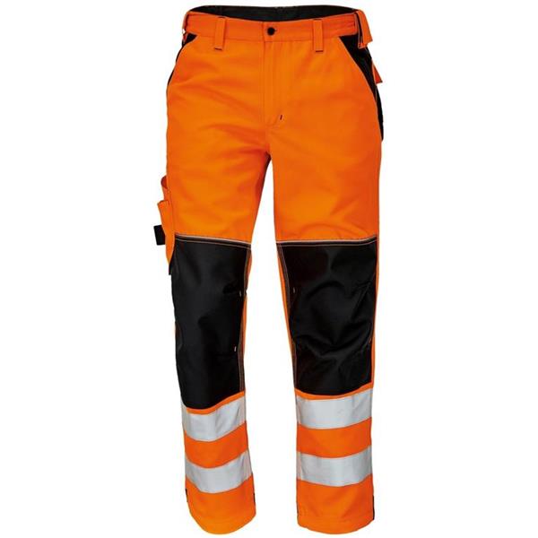 Kalhoty pracovní do pasu KNOXFIELD HI-VIS (vel.48) reflexní antracit - oranžová high visiblity - výstražný oděv