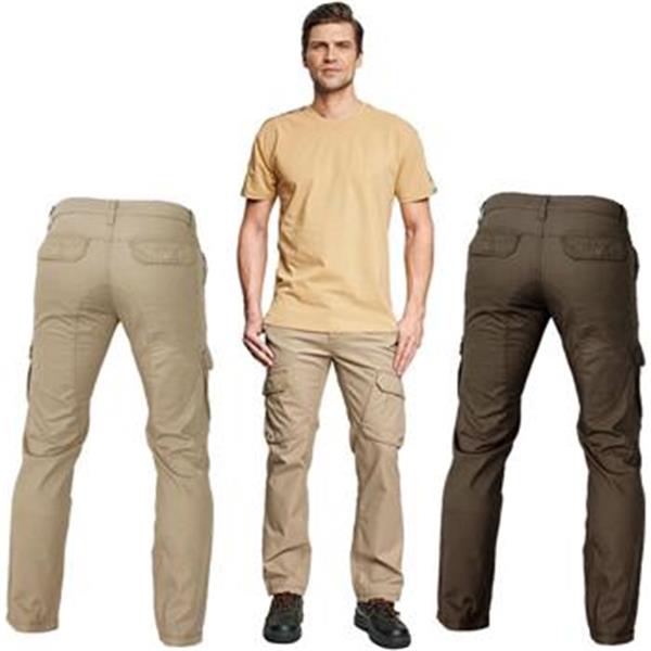 Kalhoty pracovní do pasu TANANA (vel.L) 100 % bavlna, béžové