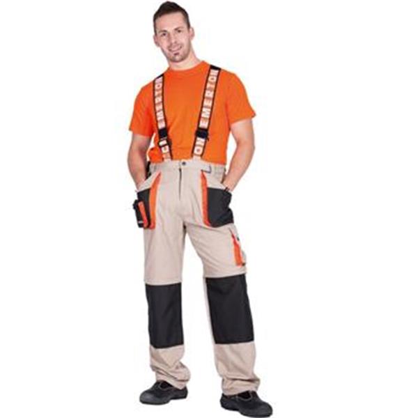 Kalhoty pracovní EMERTON SUMMER (vel.54) montérkové, odepínací nohavice a šle