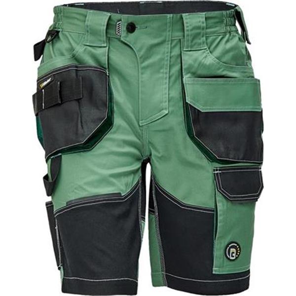 Kalhoty pracovní kraťasy (šortky) DAYBORO (vel.46) montérkové, barva mechová zelená - černá