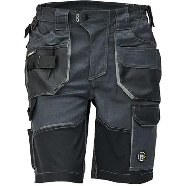 Kalhoty pracovní kraťasy (šortky) DAYBORO (vel.48) montérkové, barva černá - antracit - šedá