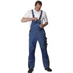 Kalhoty pracovní s laclem ALLYN (vel.50) modré, pracovní, montérkové