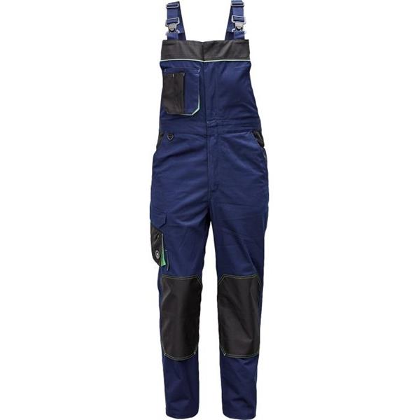 Kalhoty pracovní s laclem CREMORNE (vel.50) montérkové, modré navy - černé
