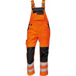 Kalhoty pracovní s laclem KNOXFIELD HI-VIS (vel.56) reflexní antracit - oranžová high visiblity - výstražný oděv
