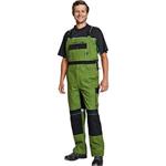 Kalhoty pracovní s laclem STANMORE (vel.48), zelené, montérkové