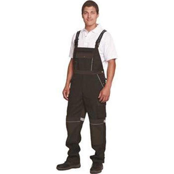 Kalhoty pracovní s laclem STANMORE (vel.58), hnědé, montérkové
