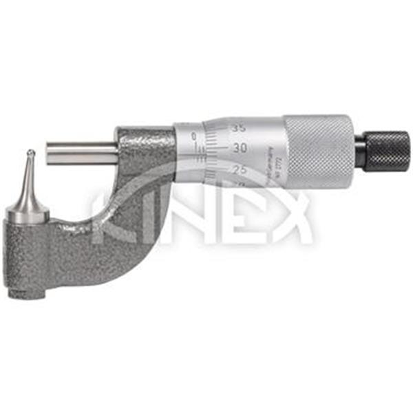 Kinex 7041-02-015 - Mikrometr třmenový 0-15mm na tloušťku stěny trubky, dělení 0,01, DIN 863, ČSN 251458