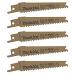 Makita B-20432 - Pilový list do pily ocasky délka 100 mm (balení 5ks) na dřevo, dřevo s hřebíky a plast, BiM