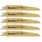 Makita B-43234 - Pilový list do pily ocasky délka 152 mm (balení 5ks) na dřevo s hřebíky a dřevotřísku, BiM