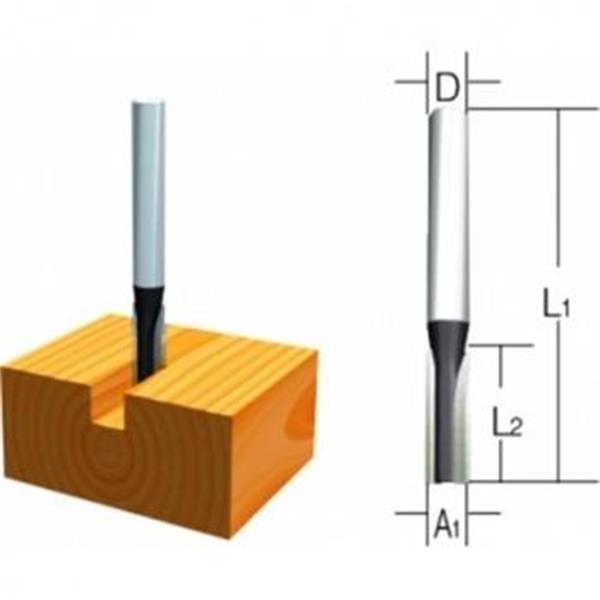 Makita D-47416 - Fréza do dřeva drážkovací 1-břitá pr. 6 x 19 /50 mm, stopka pr. 6 mm