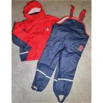 Oblek do deště KIXX - dětský, výška 110-116 cm, materiál PU, barva červená