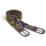 Opasek (pásek) Červa YOWIE - velikost L/XL s kovovou přezkou, barva hnědá / zelená