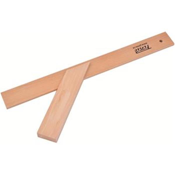Pinie 43-1 - Úhelník dřevěný příložný pro měření úhlu 45° a 135°, rozměr 400 x 140 mm