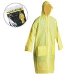 Pláštěnka dlouhá PVC se stahovací kapucí, žlutá, (vel.L)