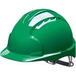 Přilba pracovní bezpečnostní JSP EVO3, 6 bodový textilní závěs, potní páska, Zelená