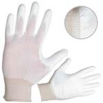 Rukavice pracovní BUNTING bílé (vel. 10) povrstvené, bezešvý nylonový úplet, dlaň a prsty polyuretan