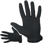 Rukavice pracovní BUSTARD BLACK (vel. 6) povrstvené, černý bavl. úplet, bez manžety, dlaň s PVC terčíky