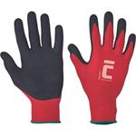 Rukavice pracovní FIRECREST (vel 6), nylonové rukavice povrstvené broušeným nitrilem