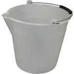 Stefanplast - Polyethylenový kbelík, vědro s výlevkou, objem 12 litrů, barva mléčná (bílá)