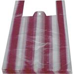 Tašky mikrotenové pruhované nosnost max. 10kg rozměr 30 x 52 cm (balení 100ks)